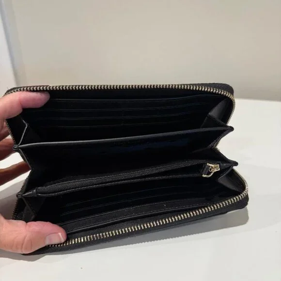 Kate Spade Spencer Continental Wallet – Black Floral - Picture 3 of 3